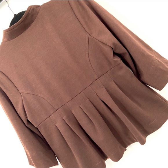 Ivy Jane Brown Cropped Bell Sleeves Jacket. Size Small - Picture 9 of 10